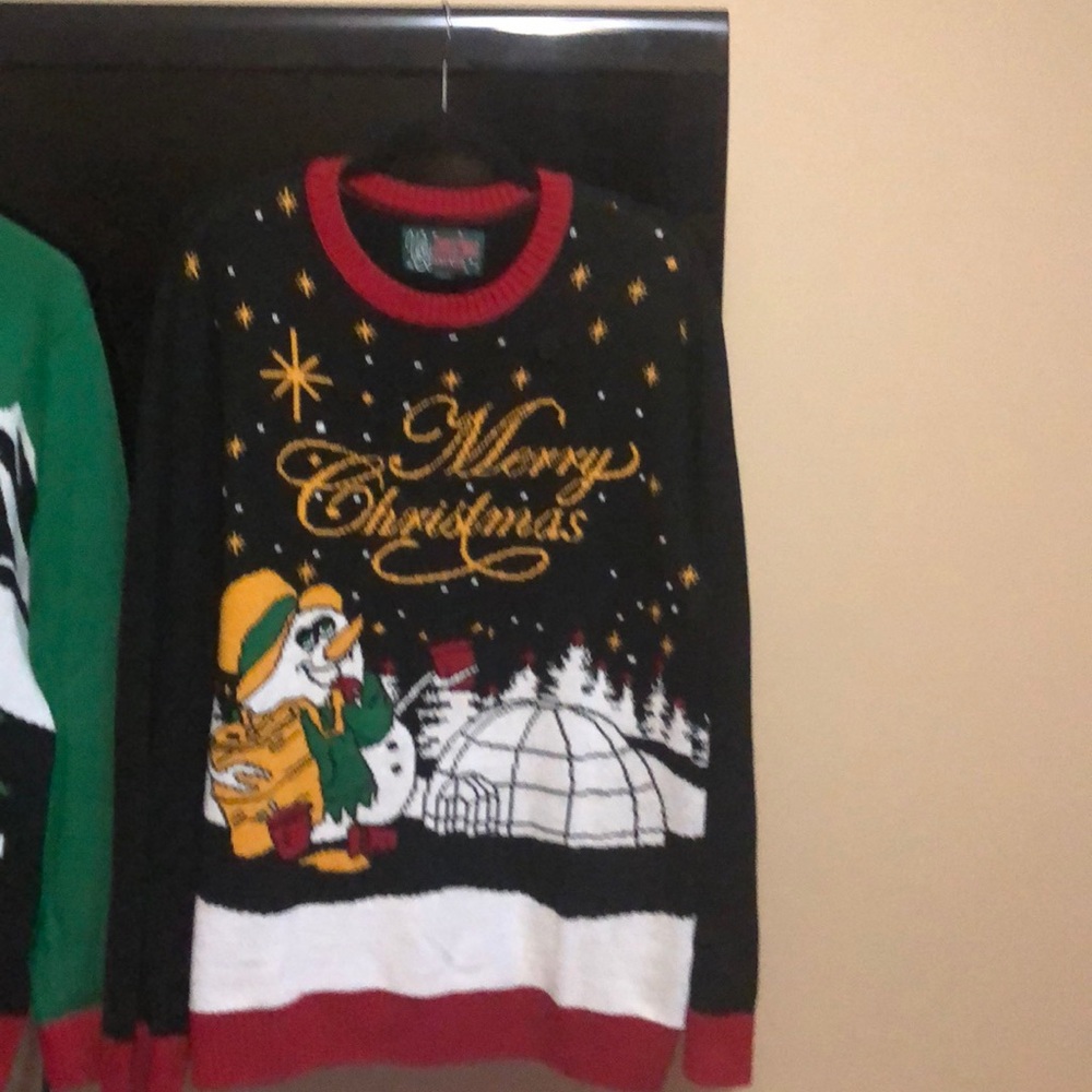 LIGHT UP Merry Christmas UGLY SWEATER  Worn once